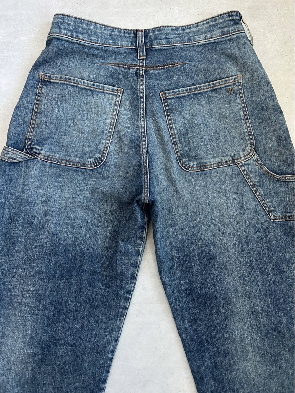 Anthropologie Pilcro Kayden Carpenter Barrel Jeans -  Size 26P | Blue Sands Wash - Picture 9 of 16